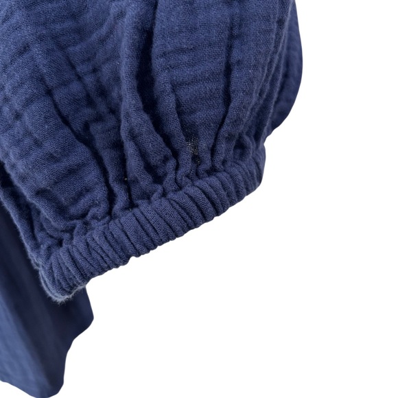 Tommy Bahama Women’s Coral Isle Top L navy gauzy cotton on or off shoulder NWT - Picture 8 of 10